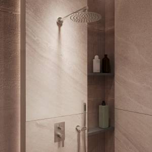Душевой комплект Vincea Linea (Линеа) VSFW-4LN0BN встраиваемый, 2 режима, брашированный никель
