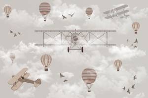 3D Фотообои Artegrafico «Облачное пике» KID-162 песок