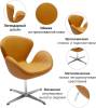 Кресло Bradex Home Swan Chair FR 0660 Оранжевый фото 6