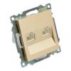 Розетка компьютерная 2-местная Stekker GLS00-7109-08 50009 фото 2