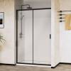 Душевая дверь в нишу Vincea City VDS-5CT140CLB 1400x1950, профиль черный, стекло прозрачное фото 2