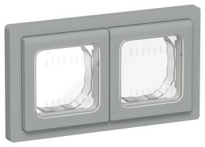 Рамка 2-постовая IEK Flite FI-M20-32-55-K03 серый