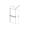 Душевая перегородка Vincea Walk-In HR VSW-4HR800CGB 800x2000, профиль черный, стекло тонированное фото 3