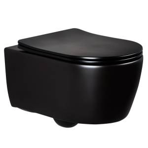 Унитаз подвесной Splendy Pride PR10152VTYBM безободковый, сиденье микролифт, черный матовый