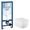 Комплект Grohe GRH772002510 Инсталляция для унитаза Grohe Rapid SL + Унитаз подвесной beWash Schutz безободковый, с сиденьем микролифт, белый глянец