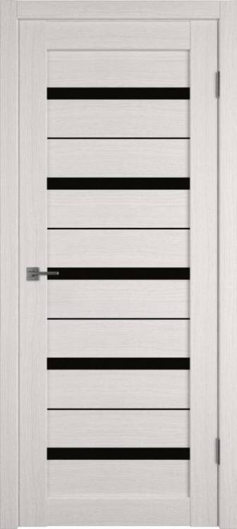 Межкомнатная дверь Владимирская Фабрика Дверей Atum Al 7 Bianco стекло Black Gloss BM 800x2000