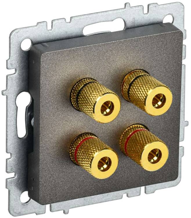 Акустическая розетка IEK Brite BR-S40-K45 темная бронза