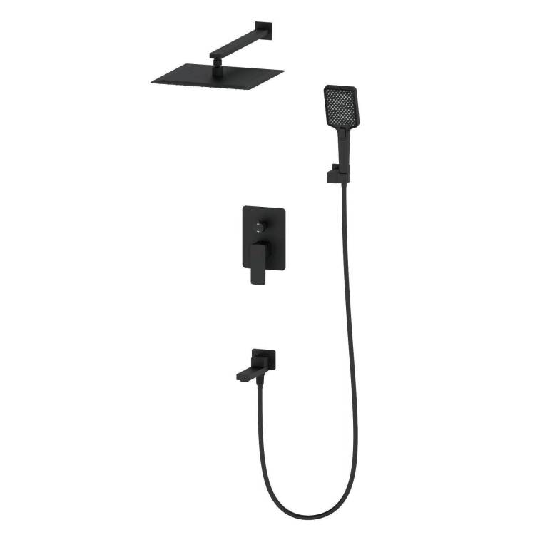 Душевой комплект Wonzon & Woghand WW-88939003-MB черный