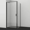 Душевой уголок Wasserkraft Elbe 74P29 профиль черный, стекло прозрачное, 80x100x200