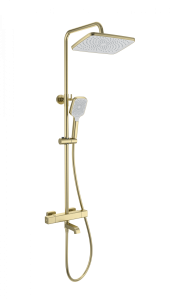 Душевая стойка Wonzon & Woghand WW-B3016-T1-BG с термостатом, золото