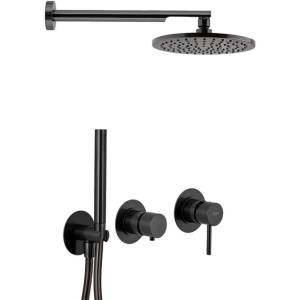 Душевая система Remer X-Style X96S02OCFP черный брашированный хром