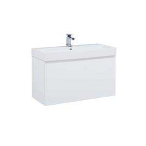 Тумба с раковиной Aquanet Йорк 100 белая