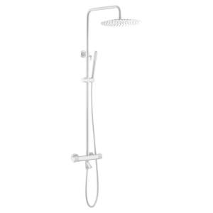 Душевая стойка Boheme Uno 468-T-MW Matt White, с термостатом