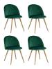 Набор из 4 стульев Stool Group Лион Страйпс DC-69030G HLR-56 X4 зеленый