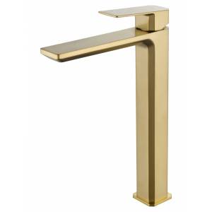 Смеситель для раковины Wonzon & Woghand WW-88239011-BG высокий, брашированное золото