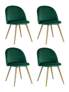 Набор из 4 стульев Stool Group Лион Страйпс DC-69030G HLR-56 X4 зеленый