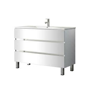 Тумба с раковиной Sanvit Кубэ-3 120 белый глянец