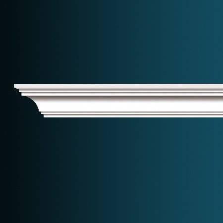 Гладкий потолочный плинтус (карниз) Перфект AB139 244x5x5