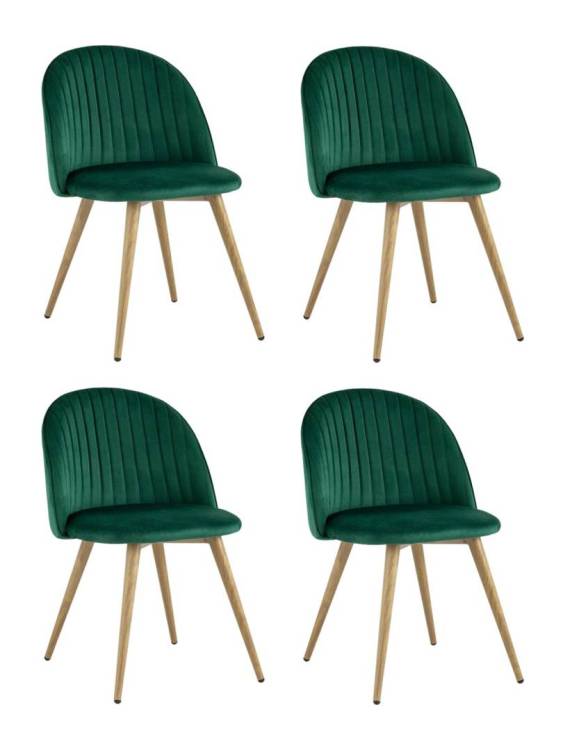 Набор из 4 стульев Stool Group Лион Страйпс DC-69030G HLR-56 X4 зеленый