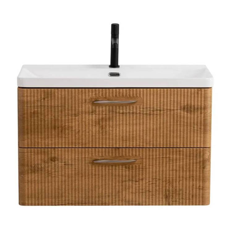 Тумба с раковиной BelBagno Due 80 подвесная, Rovere Nature, без ручек