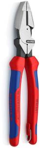Lineman s Pliers Плоскогубцы KNIPEX электромонтажные, зона обжима, рез проволоки: средняя d 4.6 мм, твёрдая d 3 мм, 240 мм, чёрные, 2К ручки