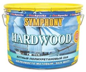 Лак яхтный Symphony Hardwood шелковисто-матовый 9 л