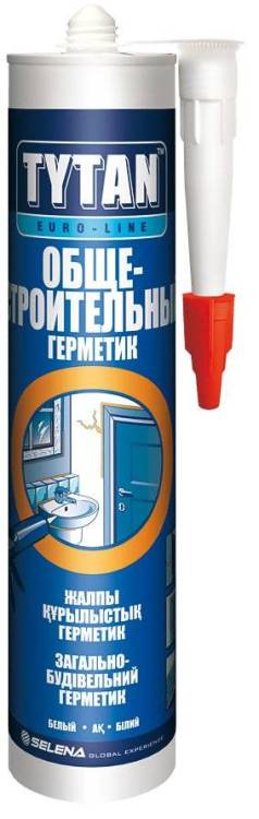 TYTAN EURO-LINE герметик общестроительный силиконакриловый, белый (290мл)