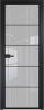 Межкомнатная дверь Profil Doors 5 AX цвет профиля Черный, стекло безопасное 6 мм страйп 600x2000