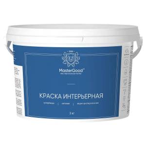 Краска интерьерная влагостойкая акриловая Master Good 3 кг