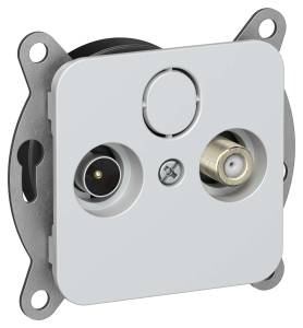 ТВ-розетка TV+SAT проходная IEK Flite FI-AF23-P-K36 жемчуг