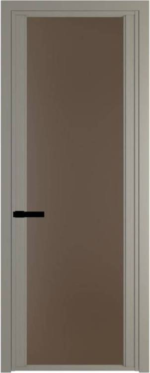 Межкомнатная дверь Profil Doors 2 AGP цвет профиля Никель матовый, стекло безопасное 6 мм монохром гляссе 600x2000