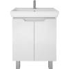 Тумба с раковиной Dreja Q Plus (D) 70 c опорами, белый глянец фото 2