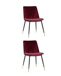 Набор из 2 стульев Stool Group Мелисса FDC8028 RED FUT-66 X2 бордовый