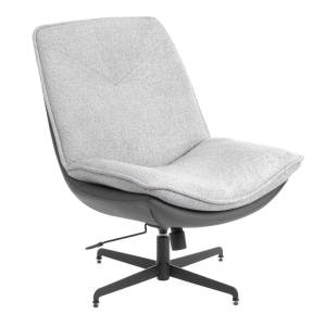 Кресло Tetchair Cosmo 25274 светло-серый, графит велюр, букле (HYP), экокожа