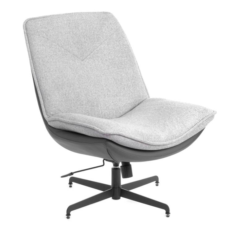 Кресло Tetchair Cosmo 25274 светло-серый, графит велюр, букле (HYP), экокожа