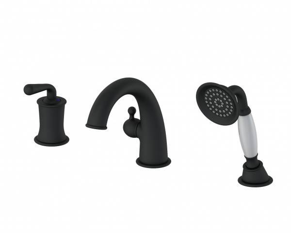 Смеситель на борт ванны Wonzon & Woghand WW-88659008-MB черный матовый