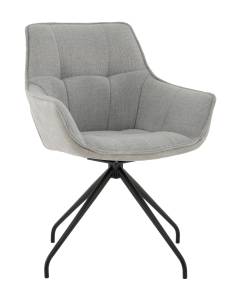 Кресло Stool Group Кимберли AV 344 W990/K08-K20PM-9005 серый, рогожка, замша, вращающееся