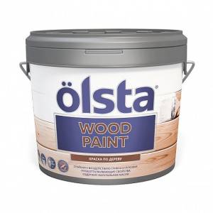 Краска универсальная по дереву Olsta Wood Paint база A белая 0.9л