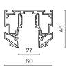 Шинопровод магнитный встраиваемый Technical Busbar trunkings Exility TRX034-SCH-423B 3м фото 2