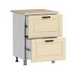 Кухонный модуль напольный Аленушка Астра Н2Я 600 Н00231090 крем,скоба черный фото 2