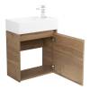 Тумба с раковиной Belbagno Kraft Mini KRAFT MINI-500/260-1A-SO-RT-R 49.4x25.6x50 Rovere Tabacco подвесная с распашной дверцей, правосторонняя фото 5