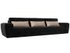 Прямой диван Лига Диванов Лига-008 Long 119027 черный, бежевый