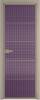 Межкомнатная дверь Profil Doors 5 AX цвет профиля Никель матовый, стекло безопасное 6 мм мору фиолетовое 800x2000