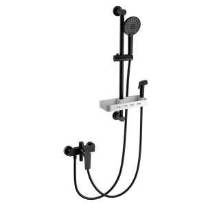 Смеситель для ванны Wonzon & Woghand WW-A31003-MB с душевым гарнитуром, черный матовый
