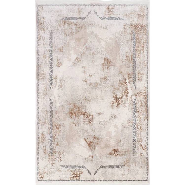 Ковер Sirma Mers Dakota 04147A 38-V8YD WHITE/BROWN Прямоугольник 0.8x1.5