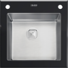 Кухонная мойка Tolero Ceramic Glass 765048 TG-500 Черная, 50x50