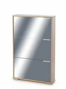 Обувница Вентал Viva 3 Дуб Сонома/Зеркало