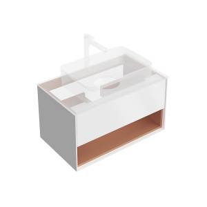 Тумба под раковину Kerama Marazzi Plaza Modern KMPMCb80MSh1 белый матовый + Сахара, 80 см