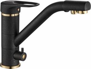 Смеситель для кухни ZorG Steel Hammer SH 321 BLACK BR
