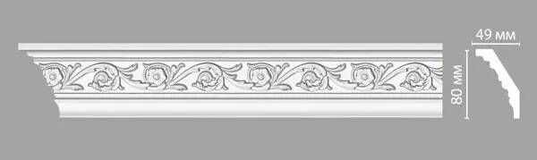 Плинтус потолочный с рисунком гибкий DECOMASTER DT-14F 240x4.9x8